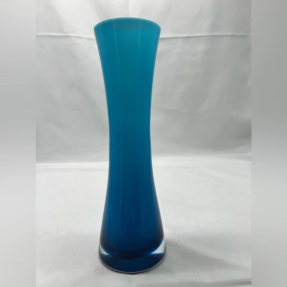Elegant small Blue Glass Vase
